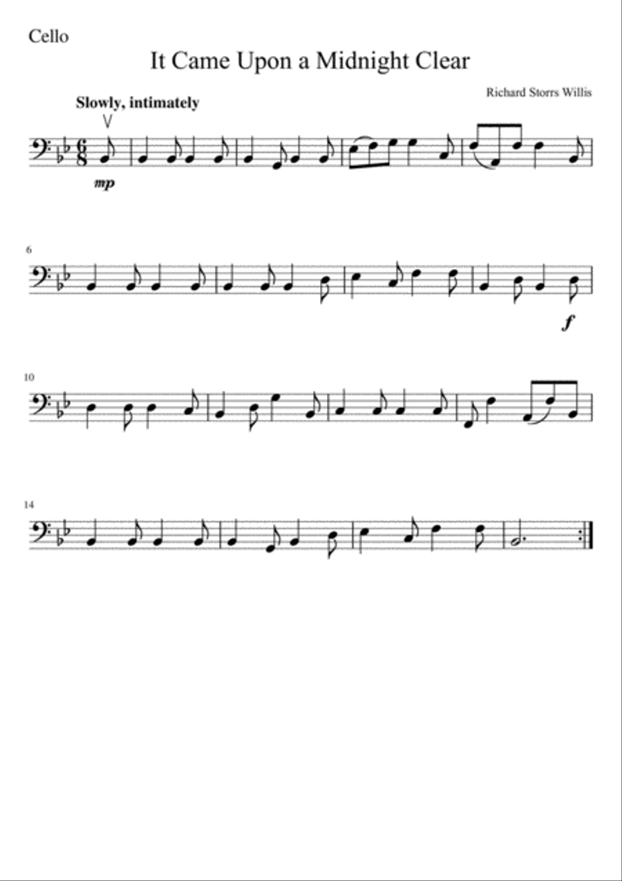 It Came Upon a Midnight Clear String Trio scores gallery preview page 3