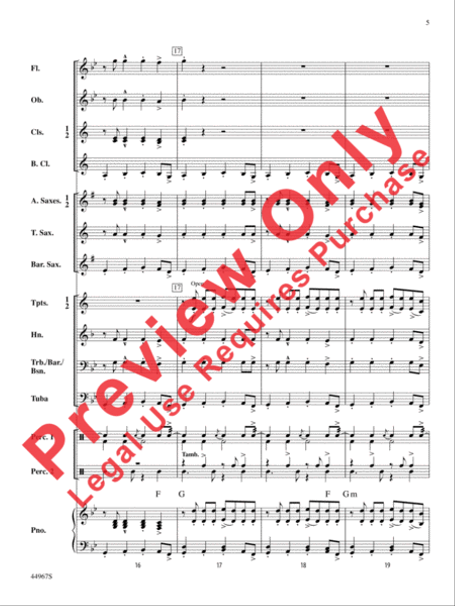 Tango Argentina Concert Band scores gallery preview page 22