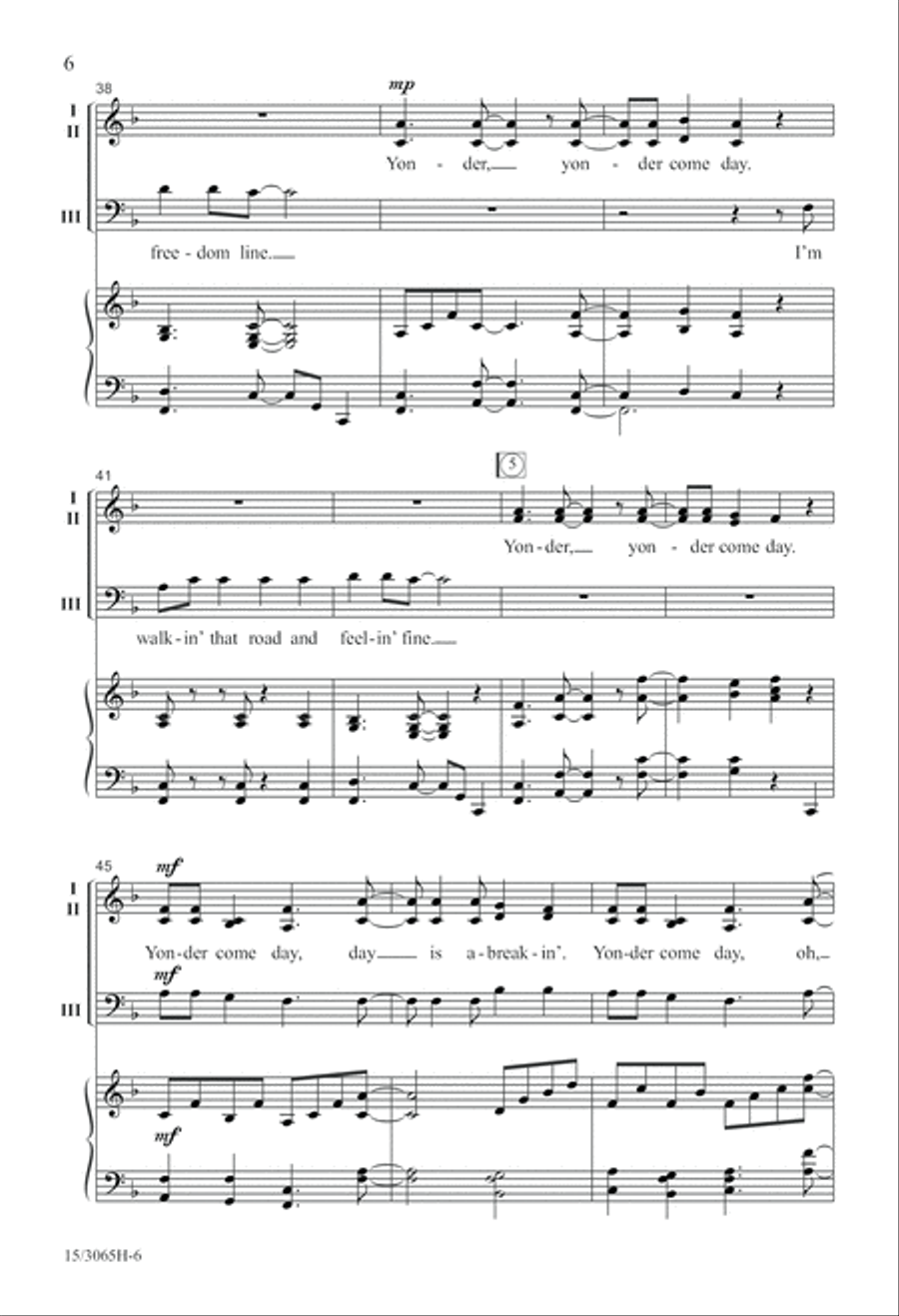 Yonder Come Day Yonder Come Day 3-Part scores gallery preview page 7