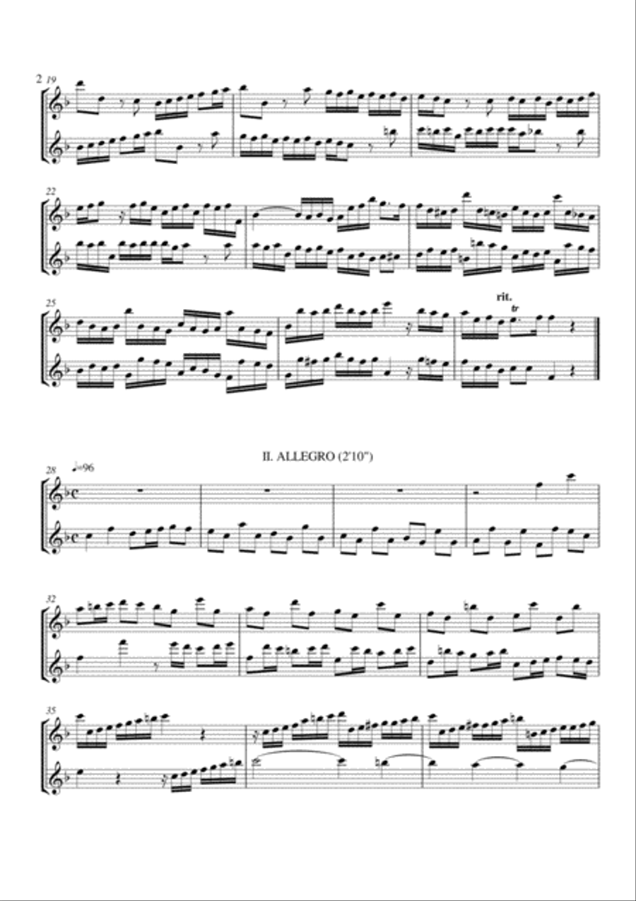 Sonata 1 Flute Duet scores gallery preview page 2