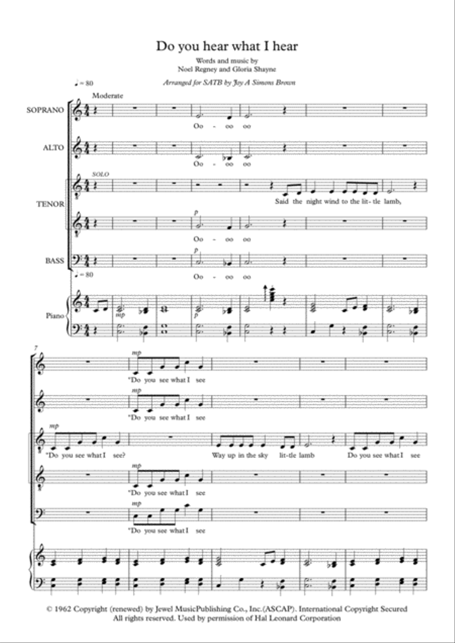 Do You Hear What I Hear 4-Part scores gallery preview page 2