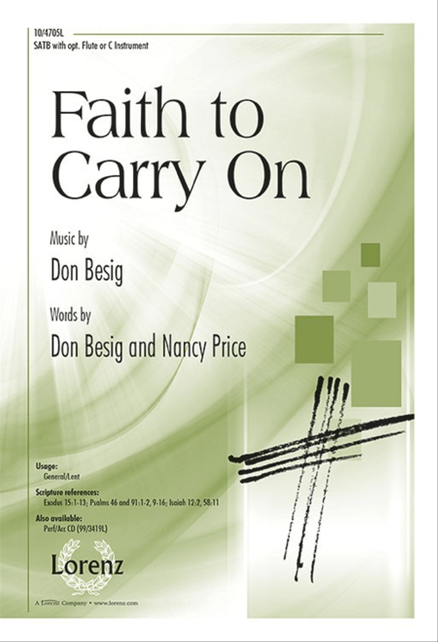 Faith to Carry On 4-Part scores gallery preview page 1