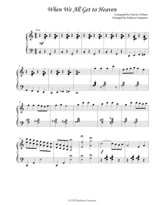 When We All Get to Heaven (Advanced Piano)