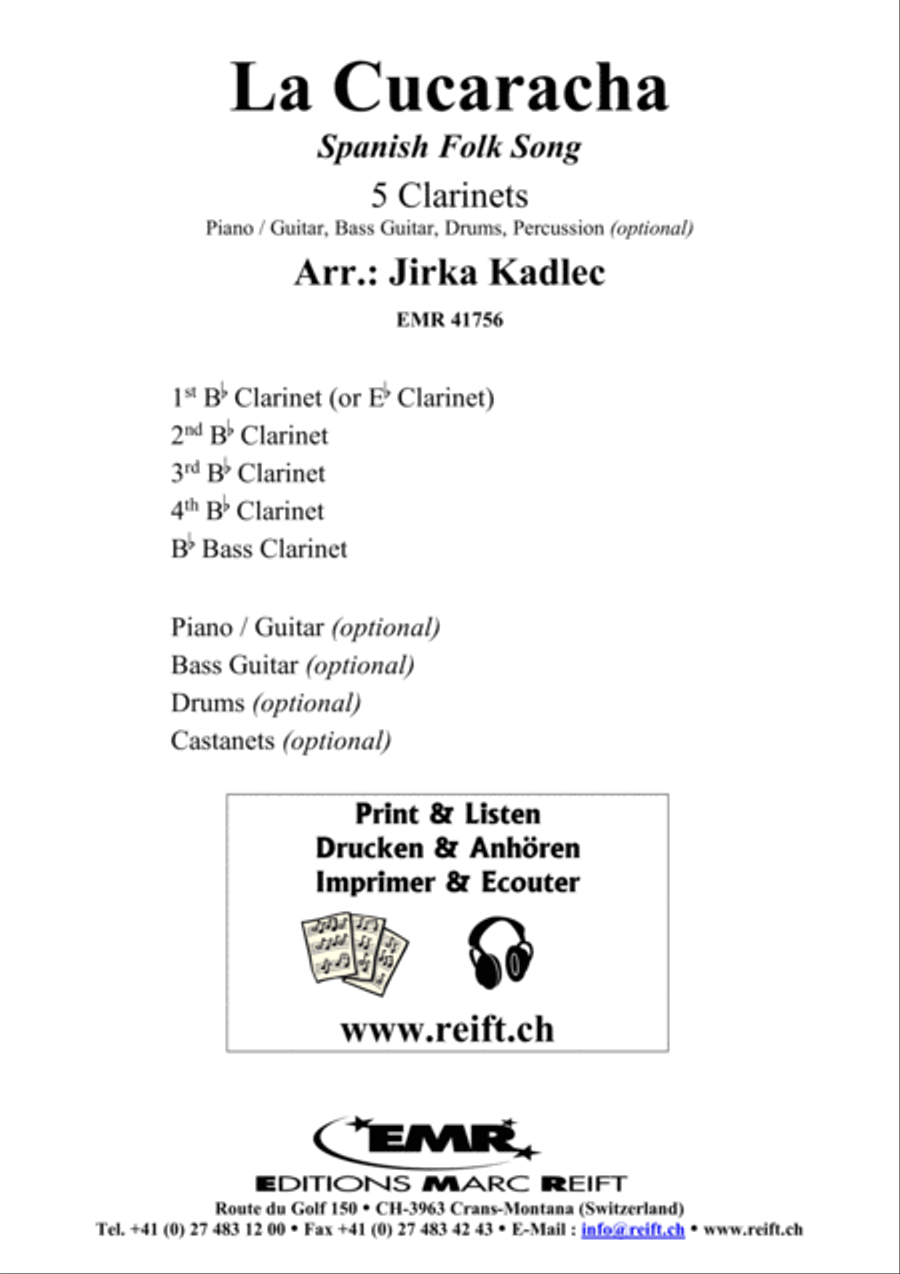 La Cucaracha Clarinet scores gallery preview page 2