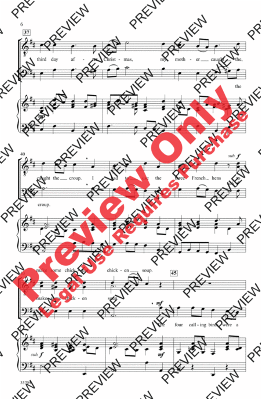The Twelve Days After Christmas Men's Choir scores gallery preview page 17