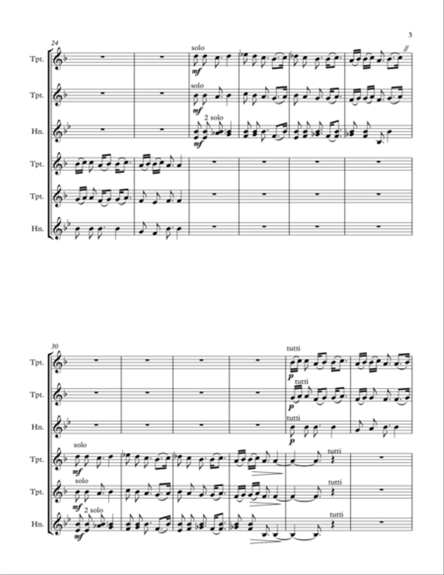 Polegnala e Todora (Todora's Love Song) (brass ensemble) Brass Ensemble scores gallery preview page 3