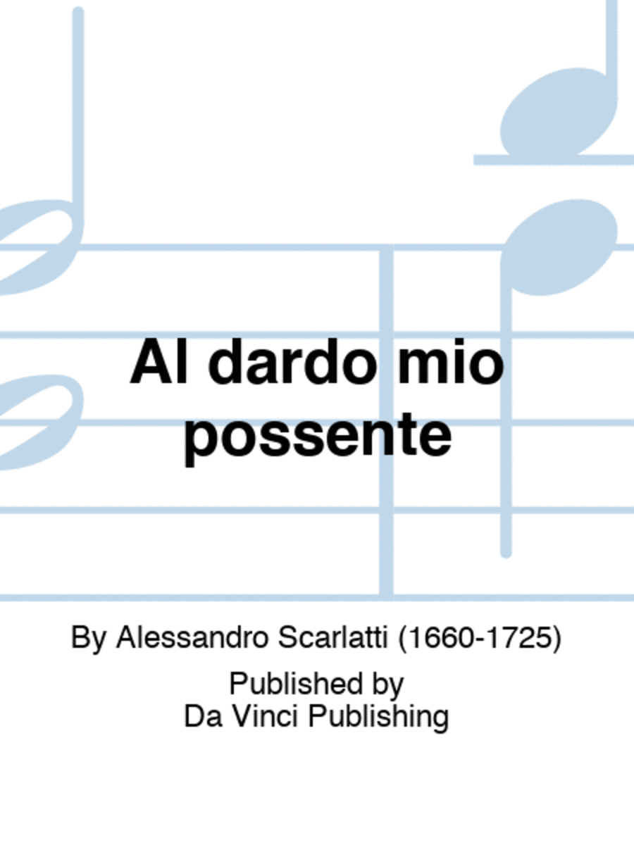 Al dardo mio possente Al dardo mio possente Soprano Voice scores gallery preview page 1