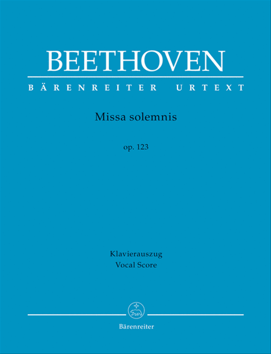 Missa solemnis, op. 123 Missa solemnis, op. 123 4-Part scores gallery preview page 1