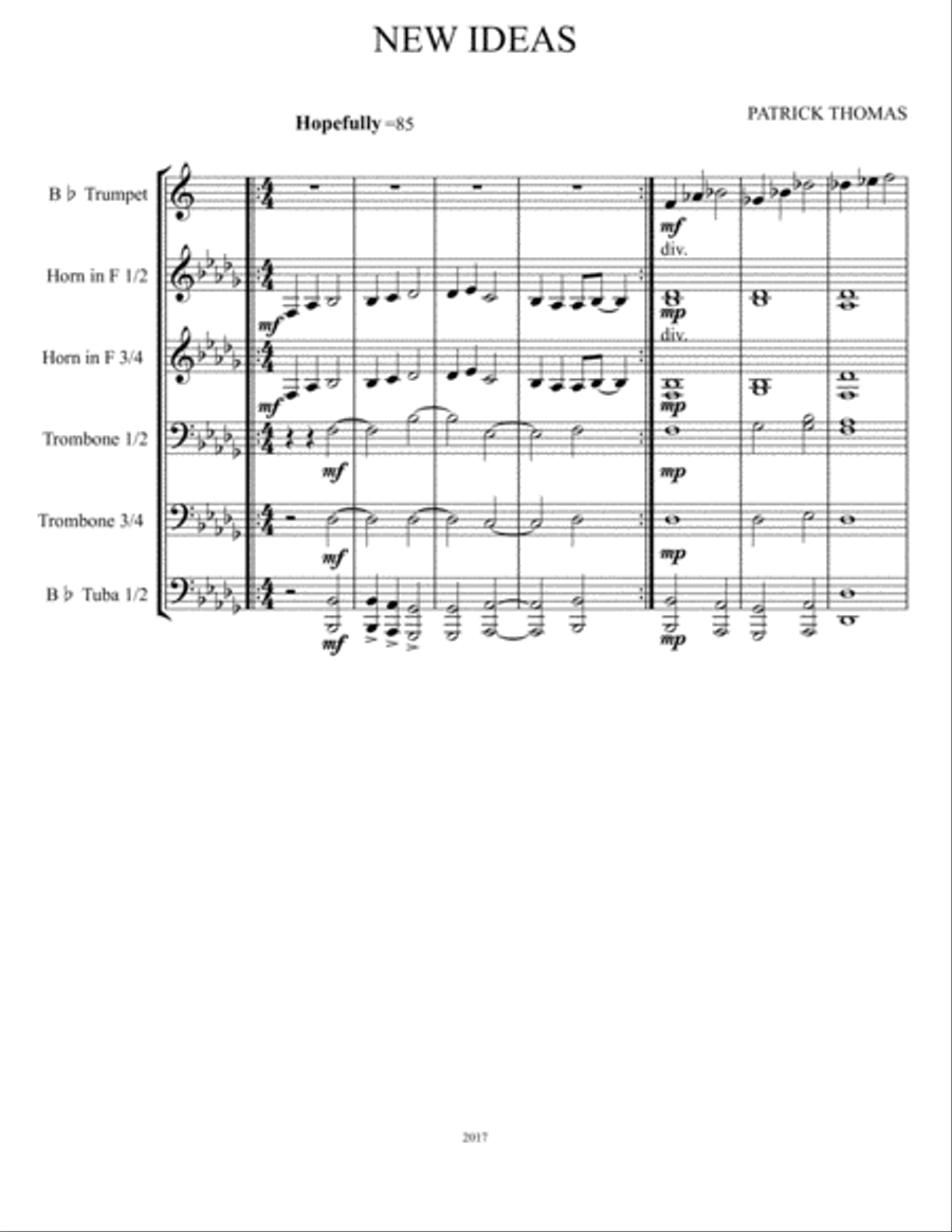 New Ideas New Ideas Brass Ensemble scores gallery preview page 1