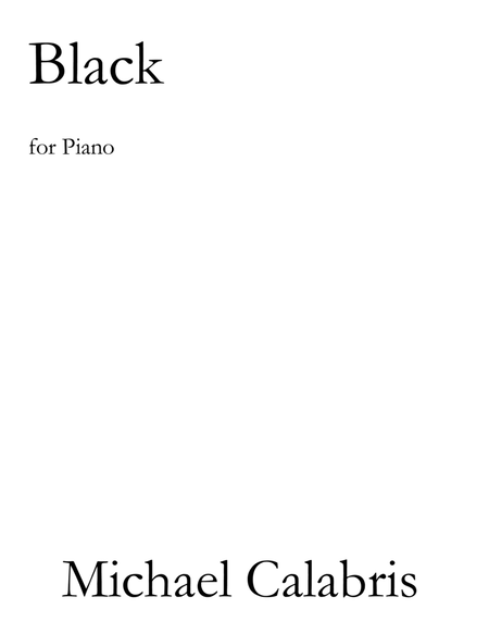 Black (for Piano)