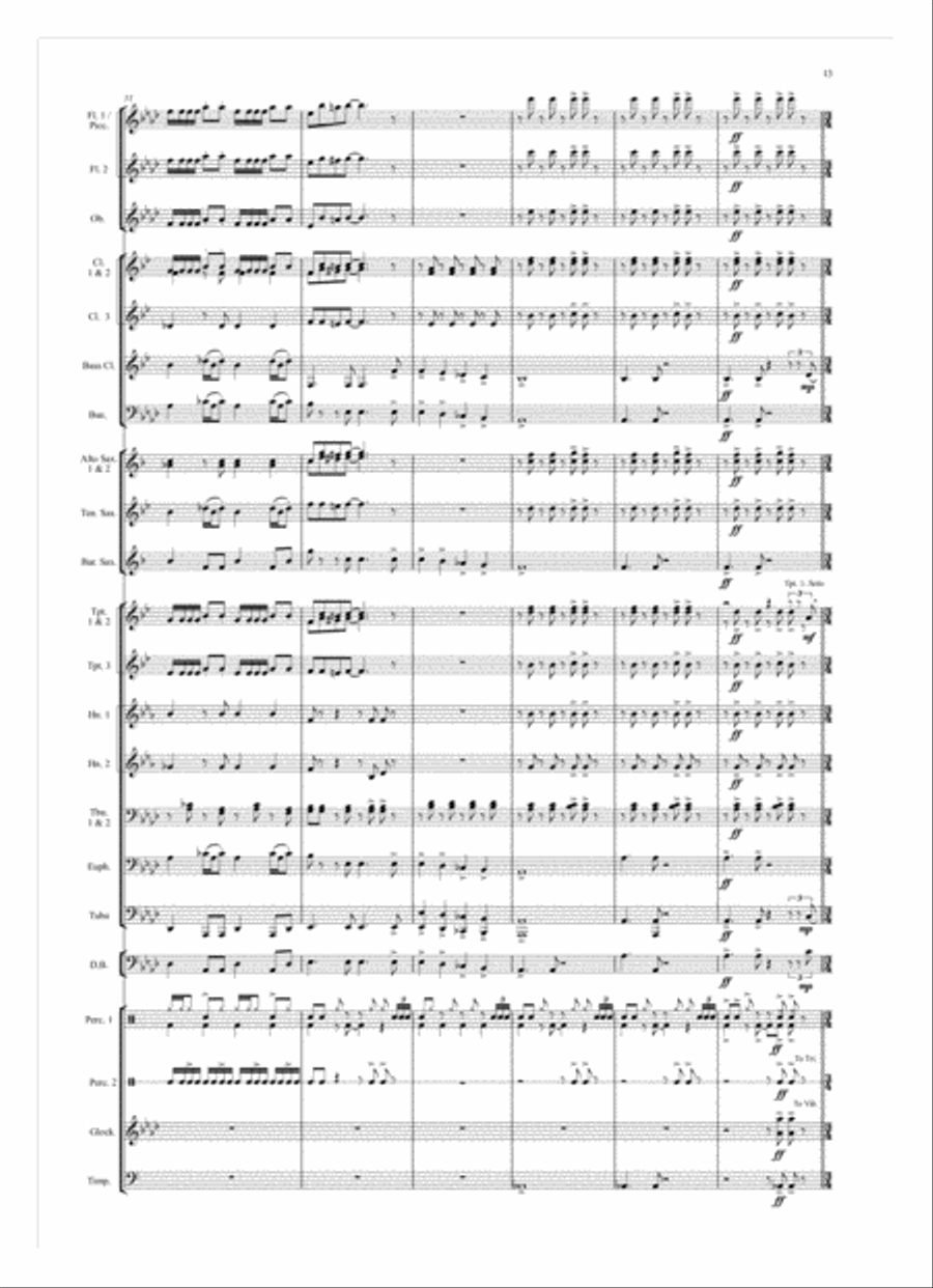 Highlights from Bugsy Malone Concert Band scores gallery preview page 3