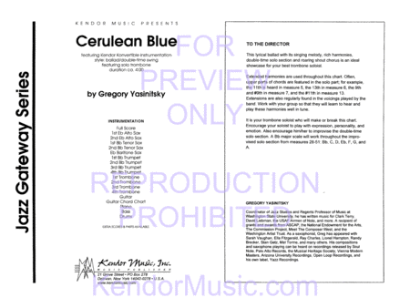 Cerulean Blue (Full Score)