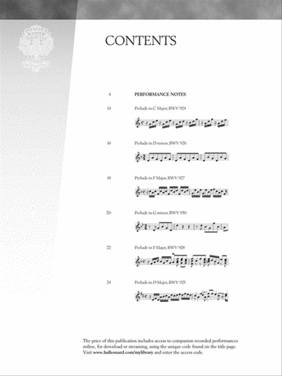 Johann Sebastian Bach – Nineteen Little Preludes Piano Solo scores gallery preview page 3