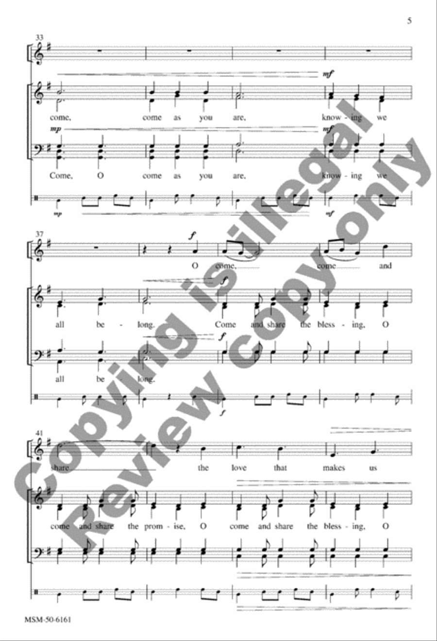 Come Before the Table 4-Part scores gallery preview page 5
