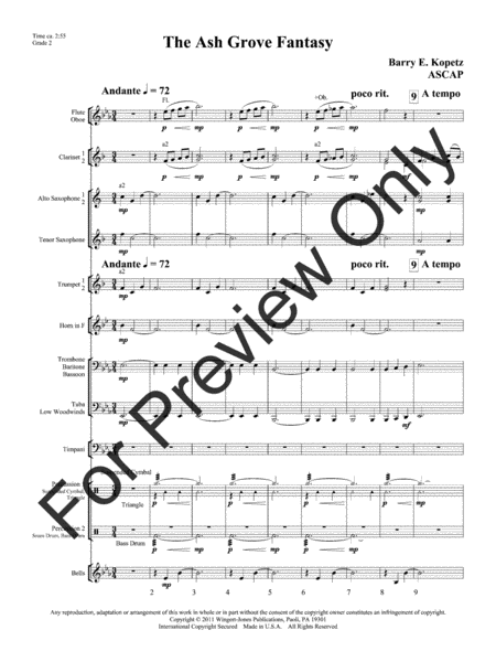 The Ash Grove Fantasy - Full Score image number null