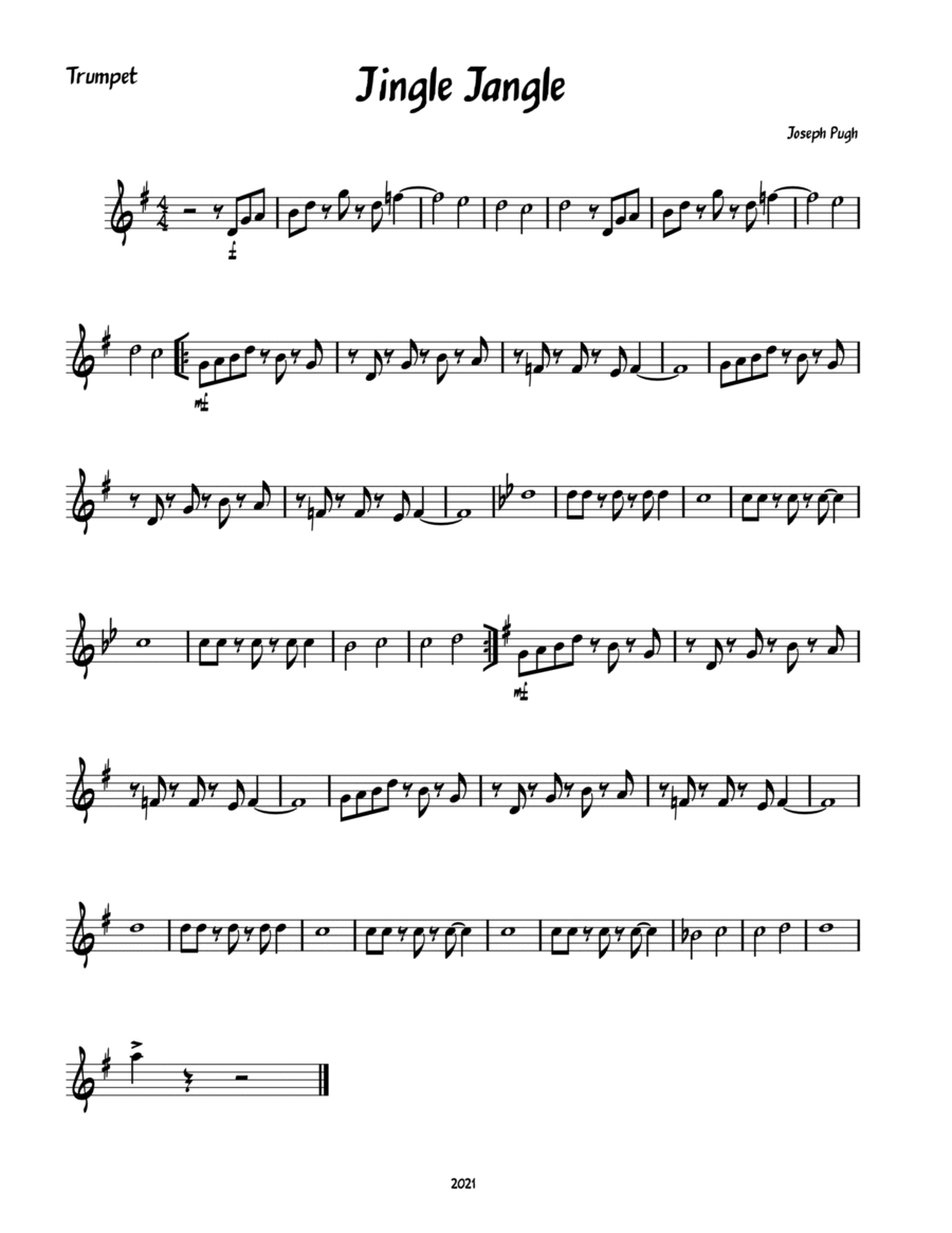 Jingle Jangle (Jazz Band) Jazz Ensemble scores gallery preview page 1
