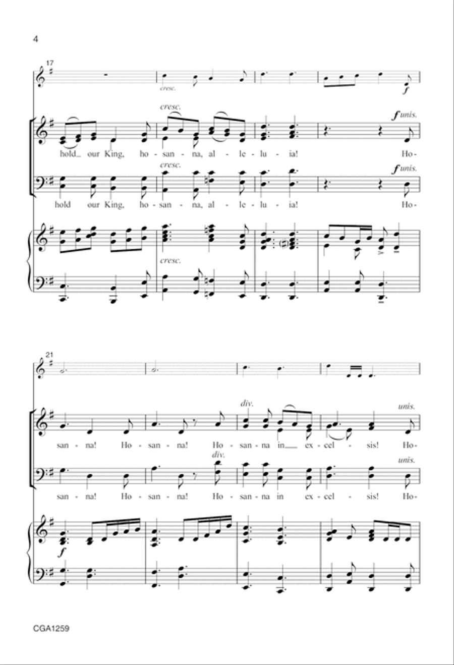 A Festive Hosanna 4-Part scores gallery preview page 4
