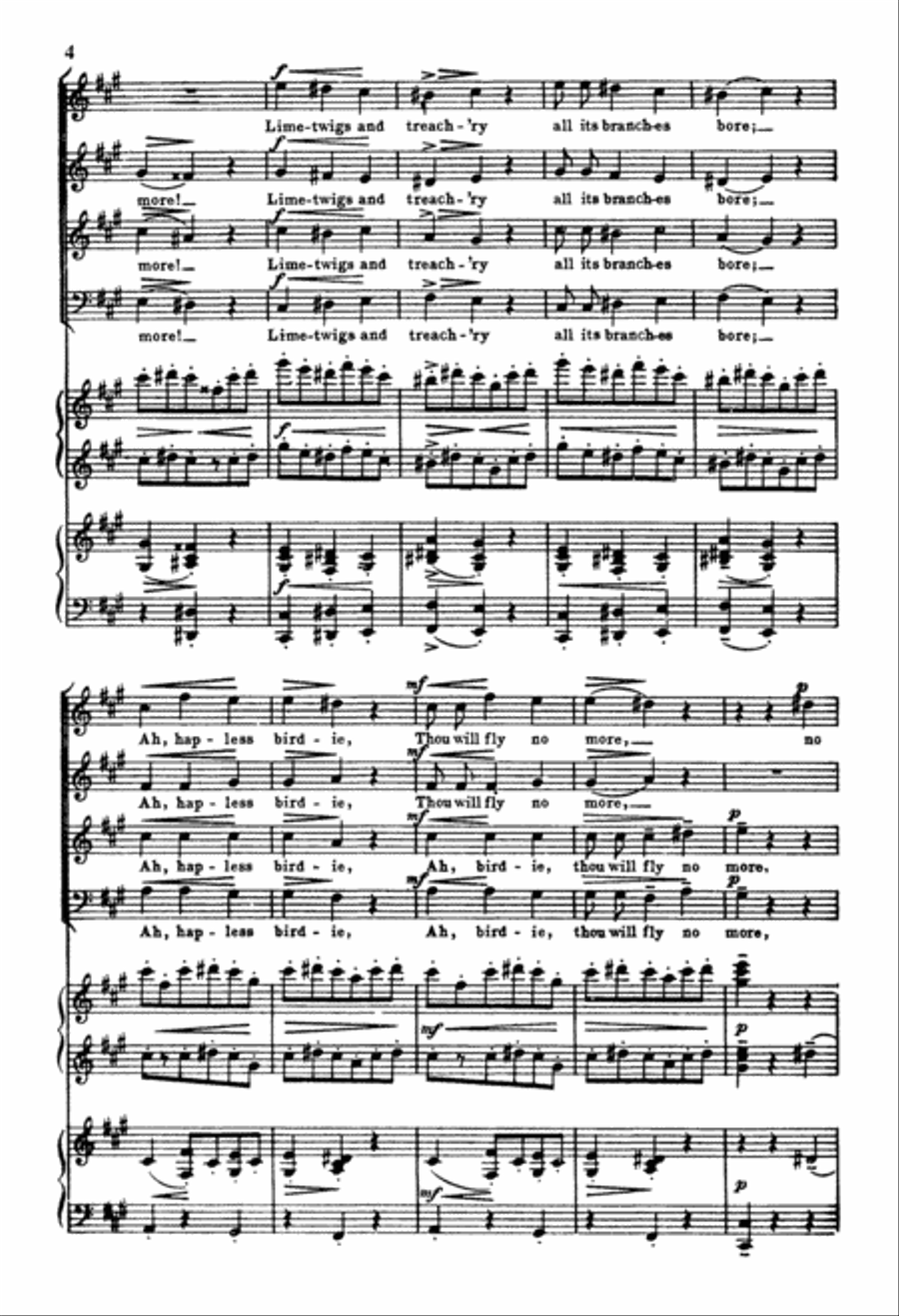 Four Love Song Waltzes, Op.52/6,9,11 & Op.65/8 4-Part scores gallery preview page 5