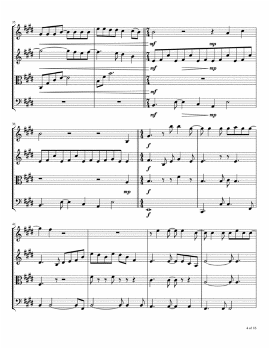 Time Stand Still String Quartet scores gallery preview page 5