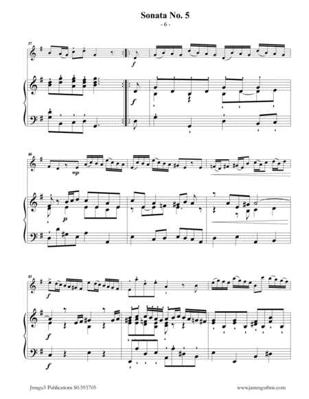 Vivaldi: Sonata No. 5 for Piccolo & Piano image number null