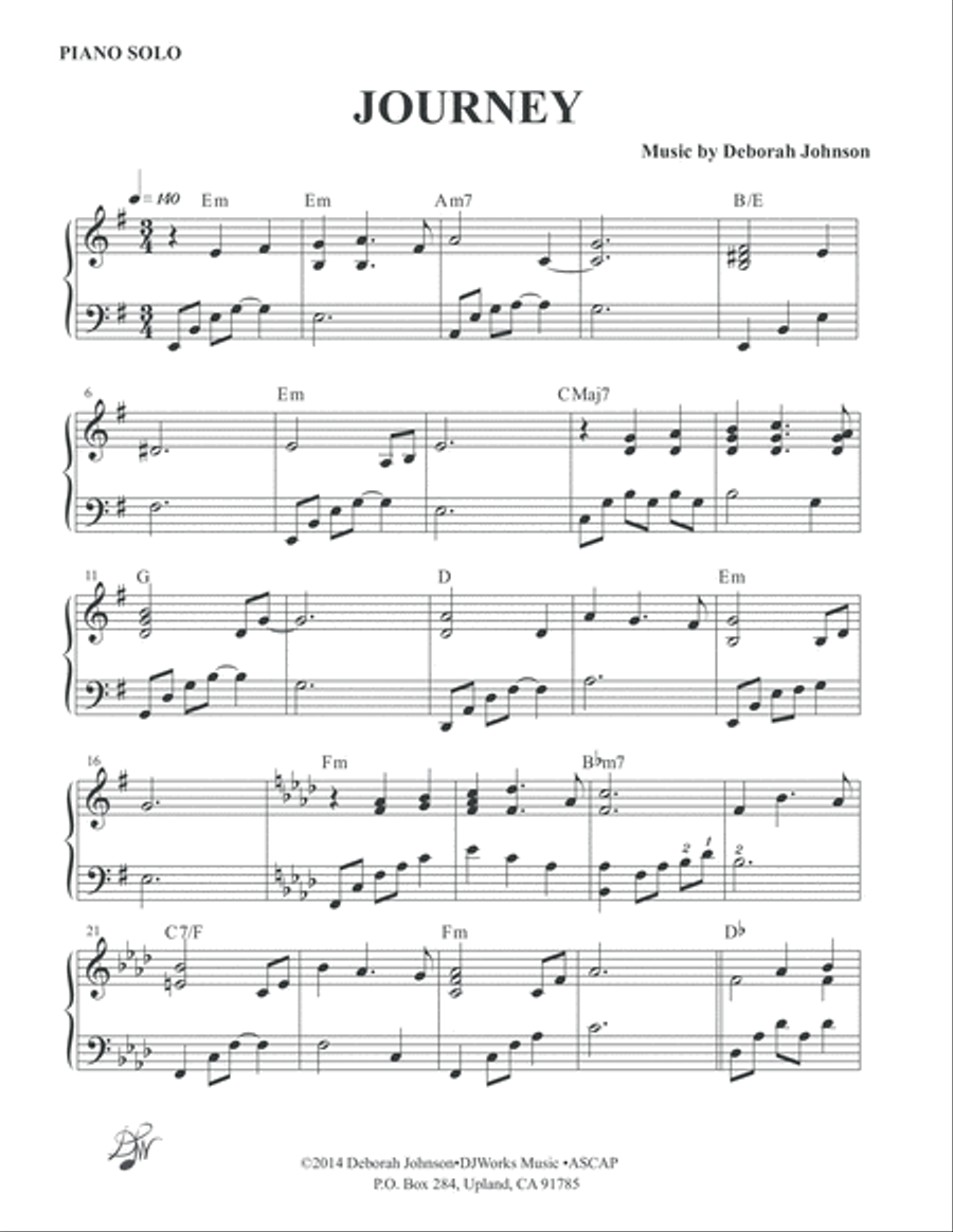 Journey Piano Solo Guitar scores gallery preview page 2