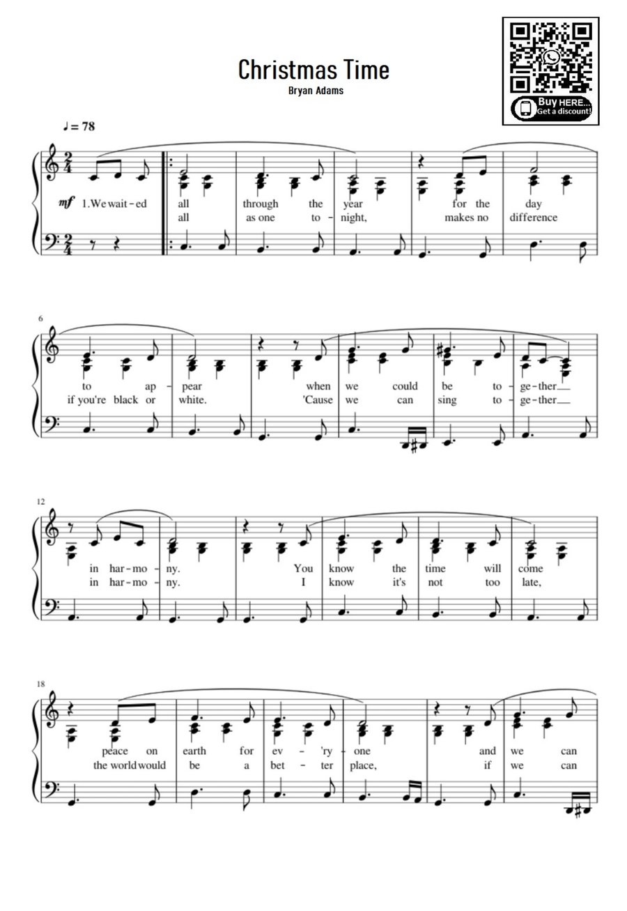Christmas Time Christmas Time Easy Piano scores gallery preview page 1