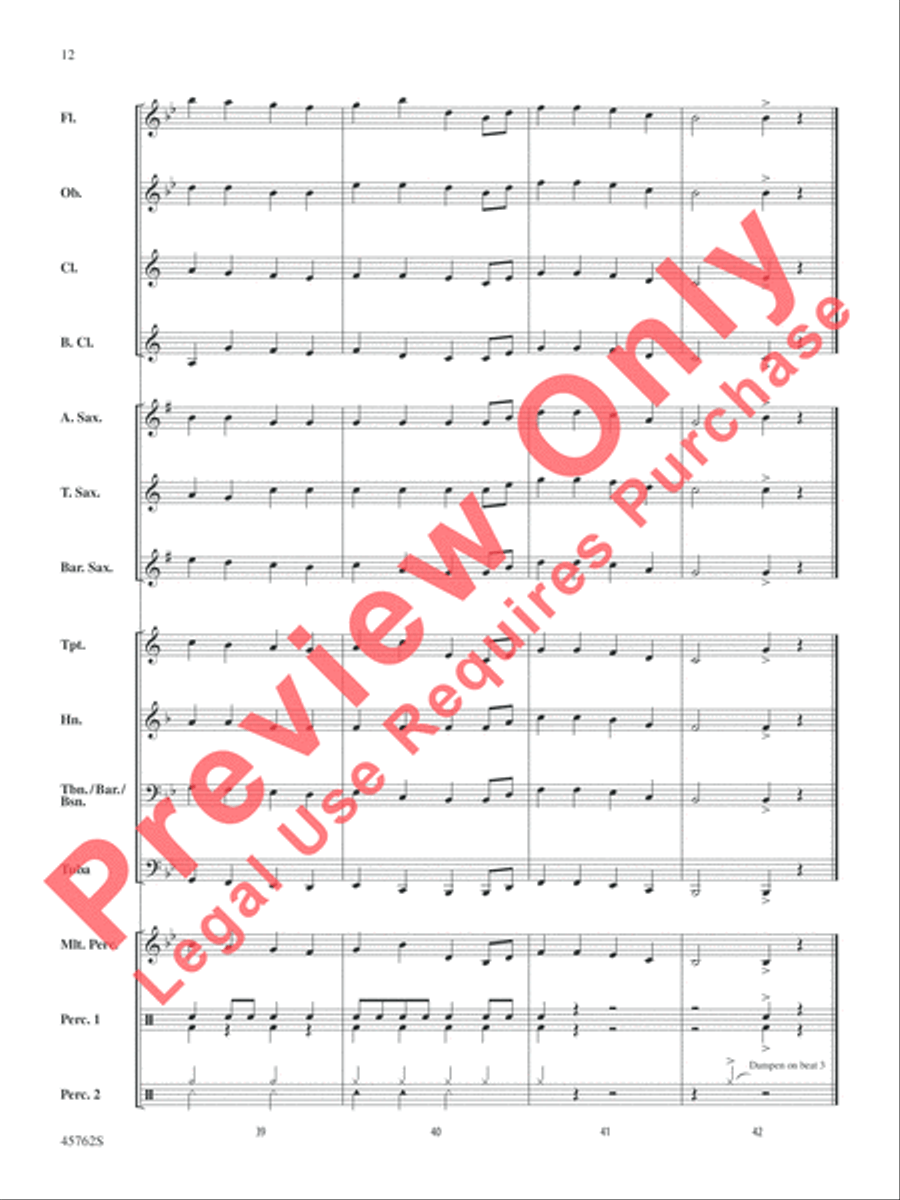 Swansea Town Concert Band scores gallery preview page 12