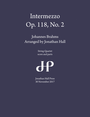 Book cover for Brahms: Intermezzo, Op 118 No 2