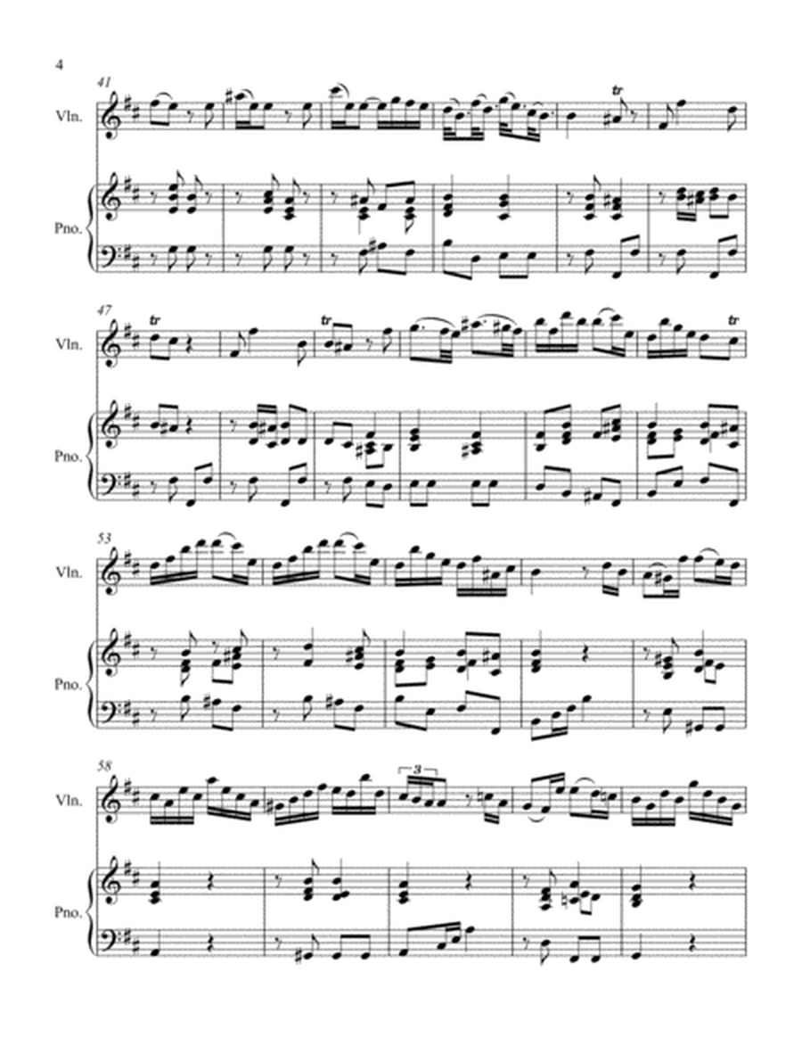 Violin Sonata in D II. Allegretto