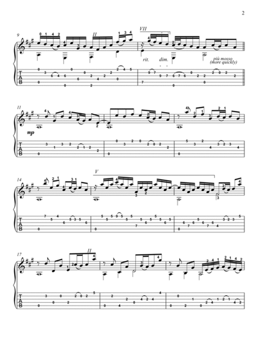 Bach for Guitar Andante BWV 1033 guitar solo image number null