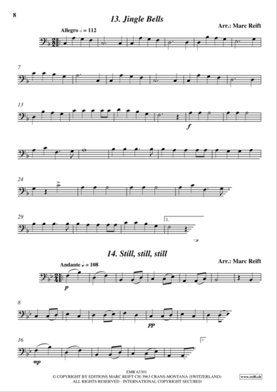 35 Easy Christmas Solos Bassoon Solo scores gallery preview page 8