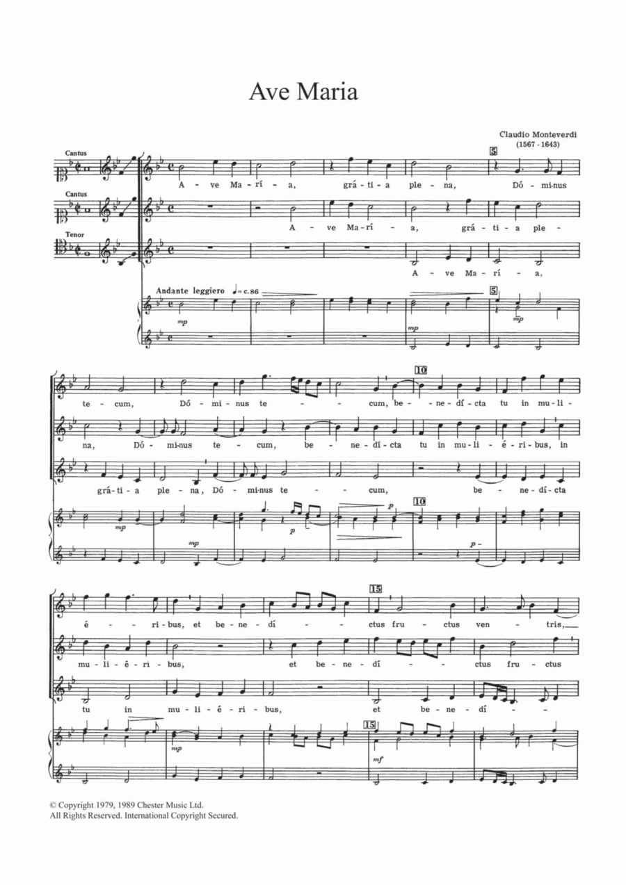 Ave Maria 3-Part scores gallery preview page 1