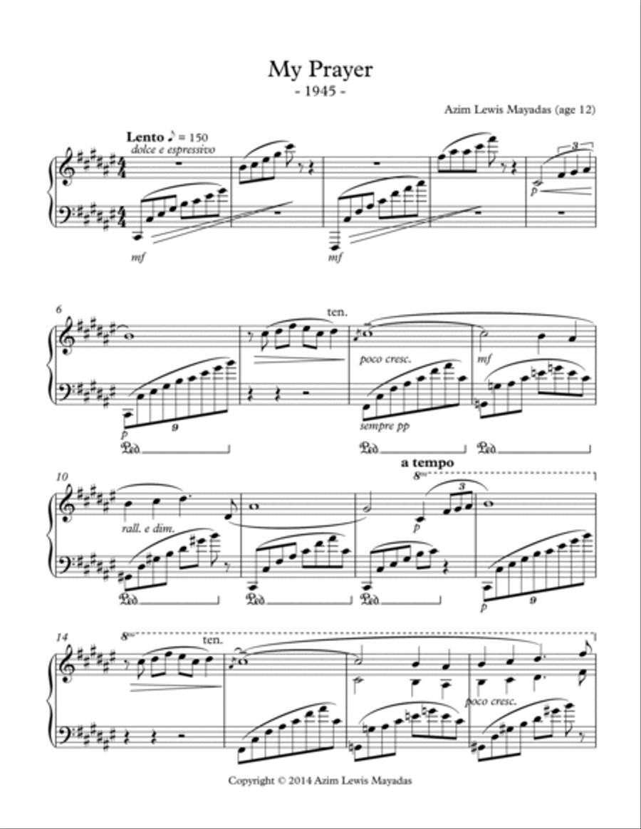 Six Vignettes in Praise of Nature Piano Solo scores gallery preview page 3