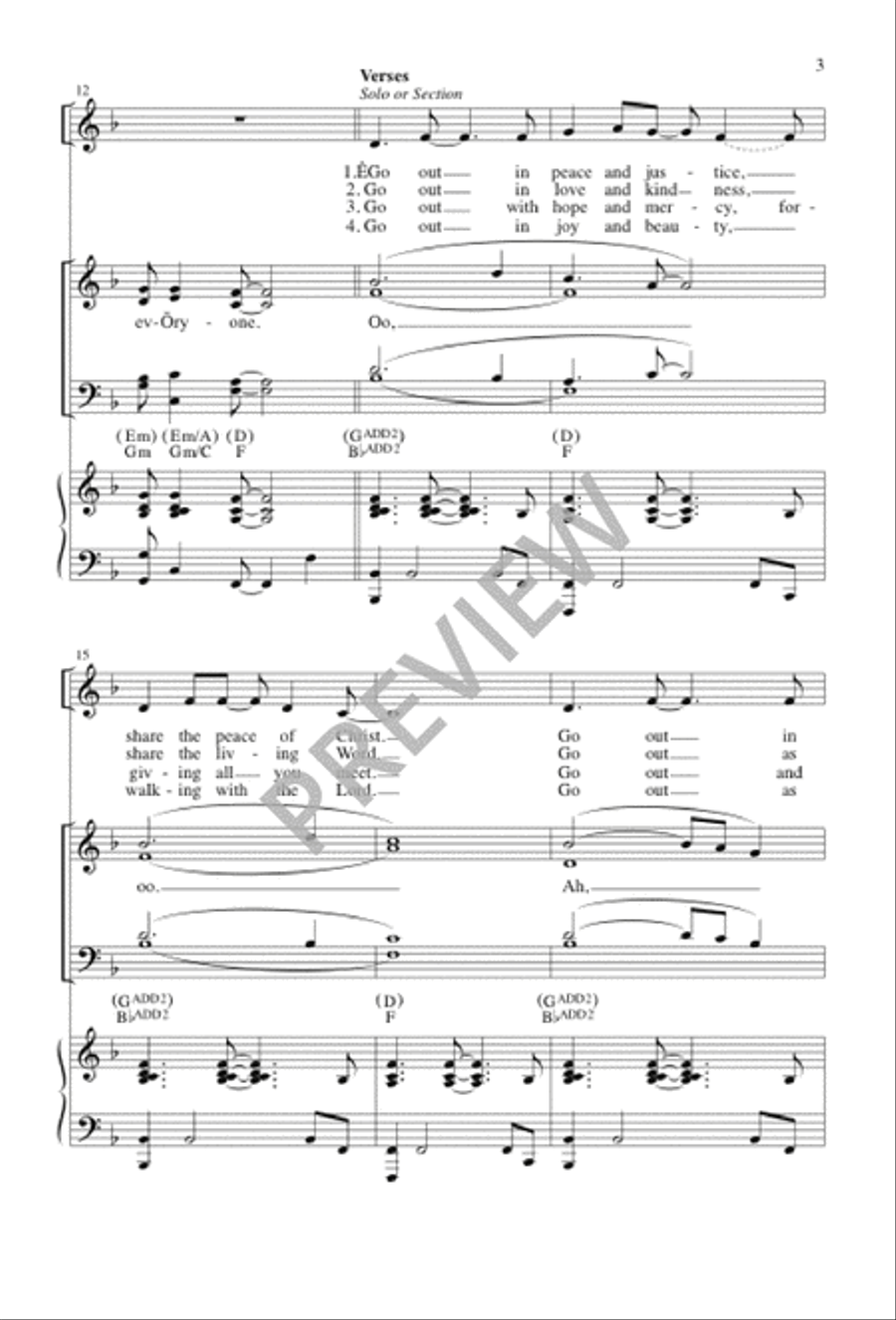 Go Out 4-Part scores gallery preview page 3