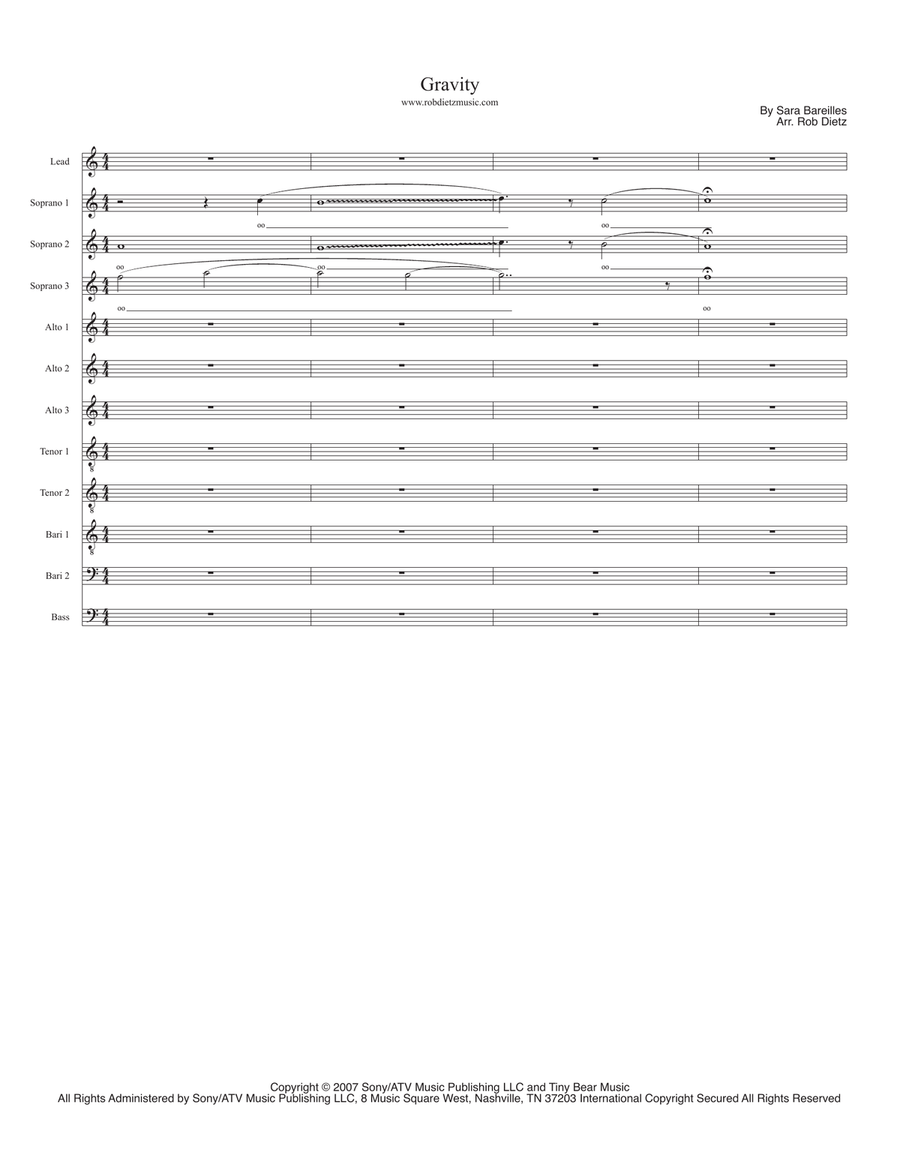 Gravity Gravity Divisi scores gallery preview page 1