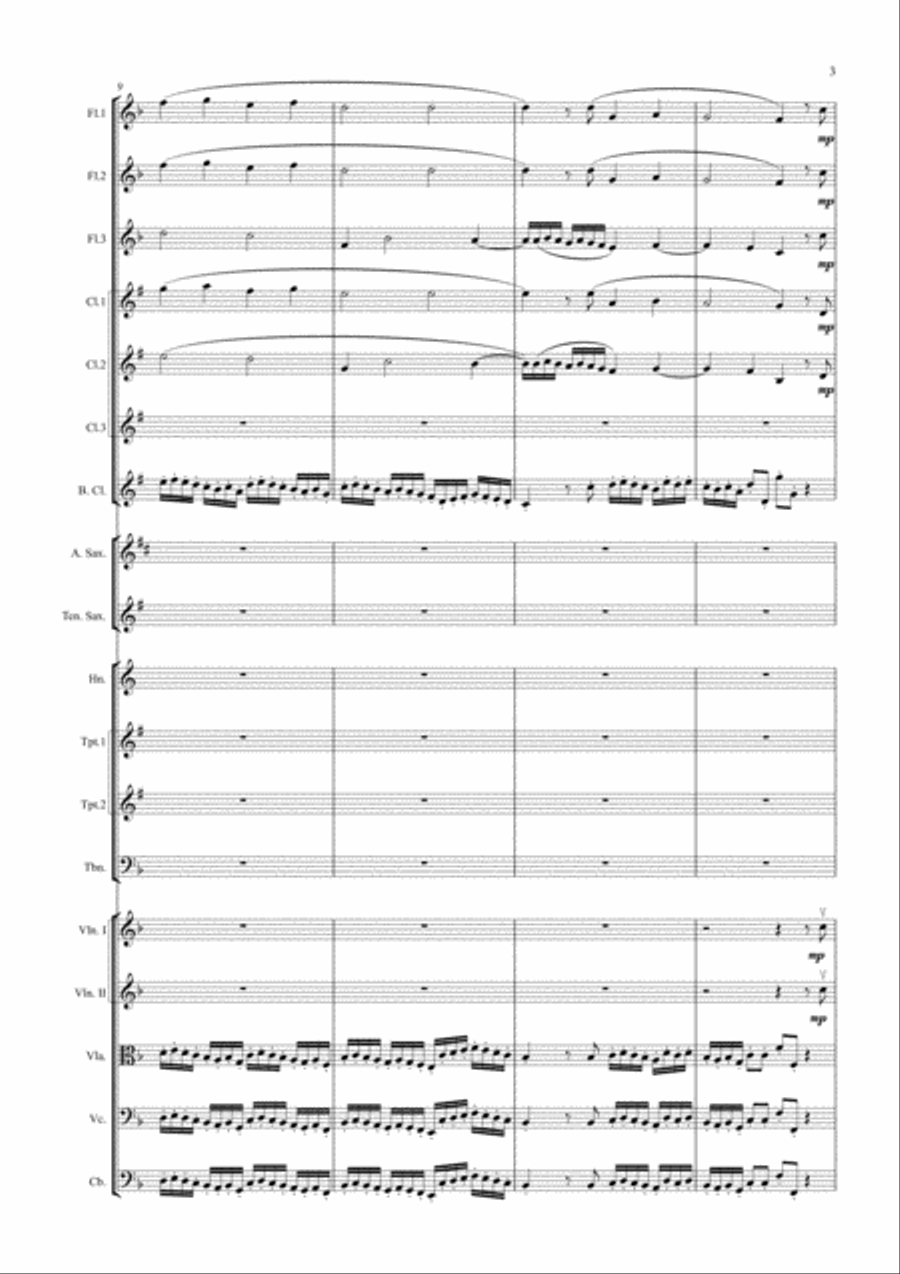 J.S. Bach, Organ Praeludium and Fugue (BWV 554) Full Orchestra scores gallery preview page 3