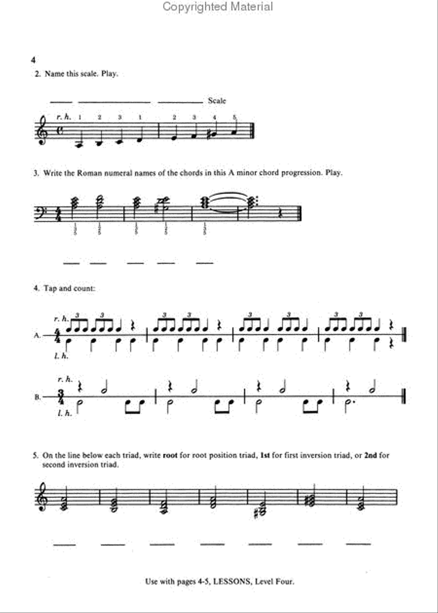 David Carr Glover Method for Piano Theory Piano Method scores gallery preview page 2