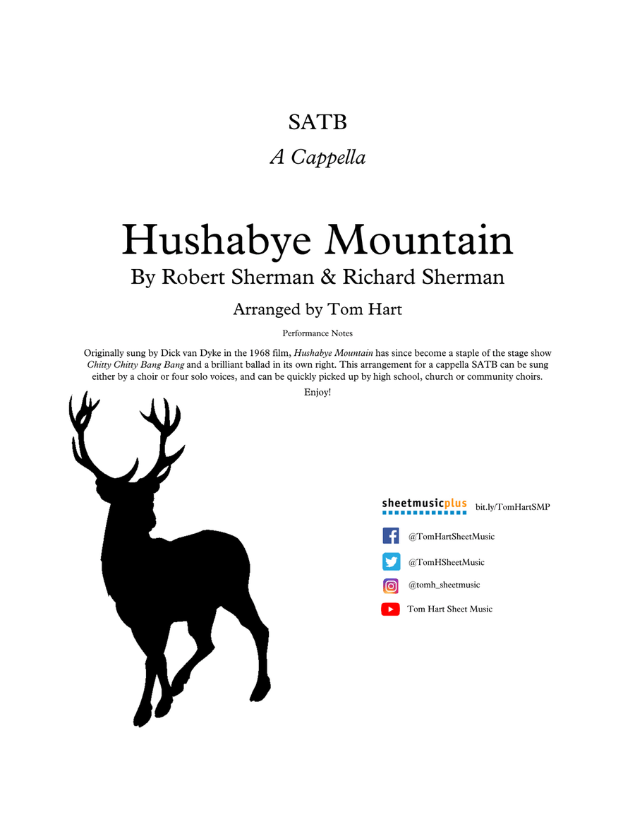 Hushabye Mountain 4-Part scores gallery preview page 1