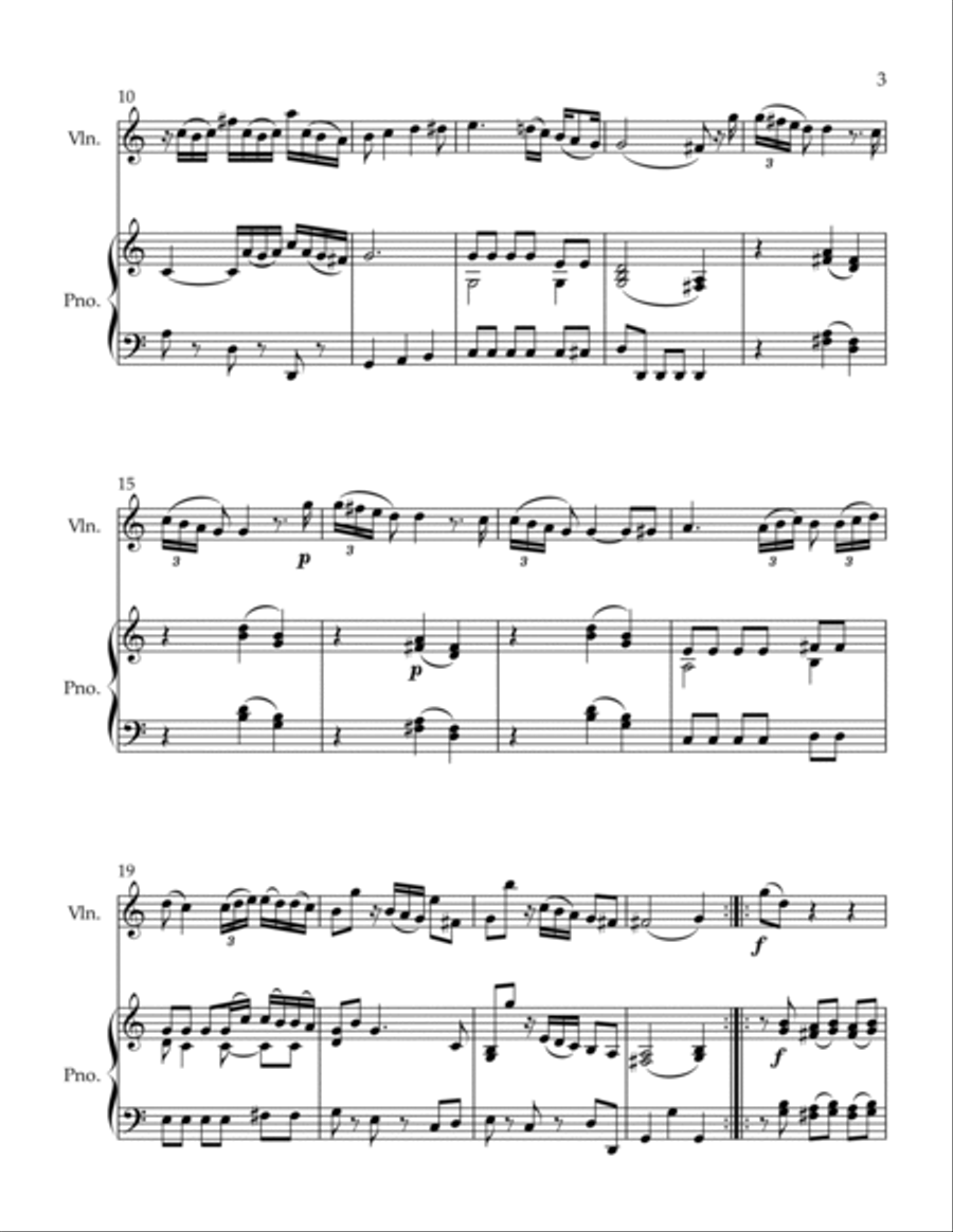 Andante Violin Solo scores gallery preview page 3