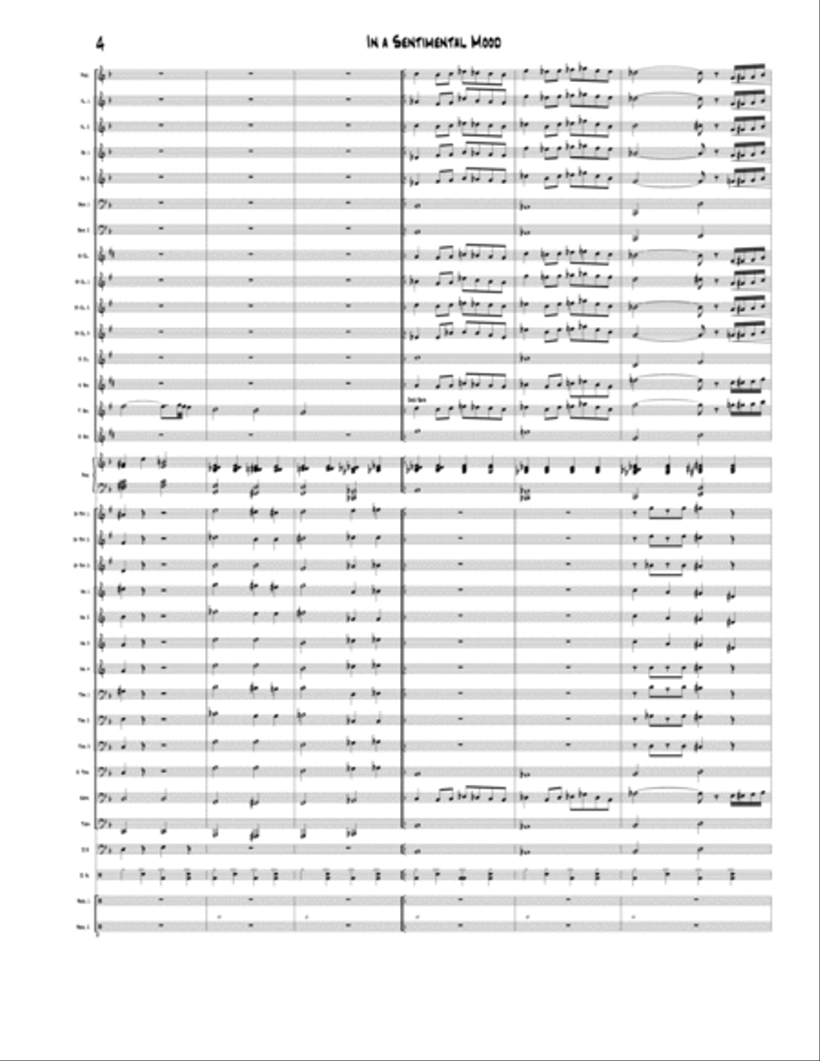 In A Sentimental Mood Concert Band scores gallery preview page 4
