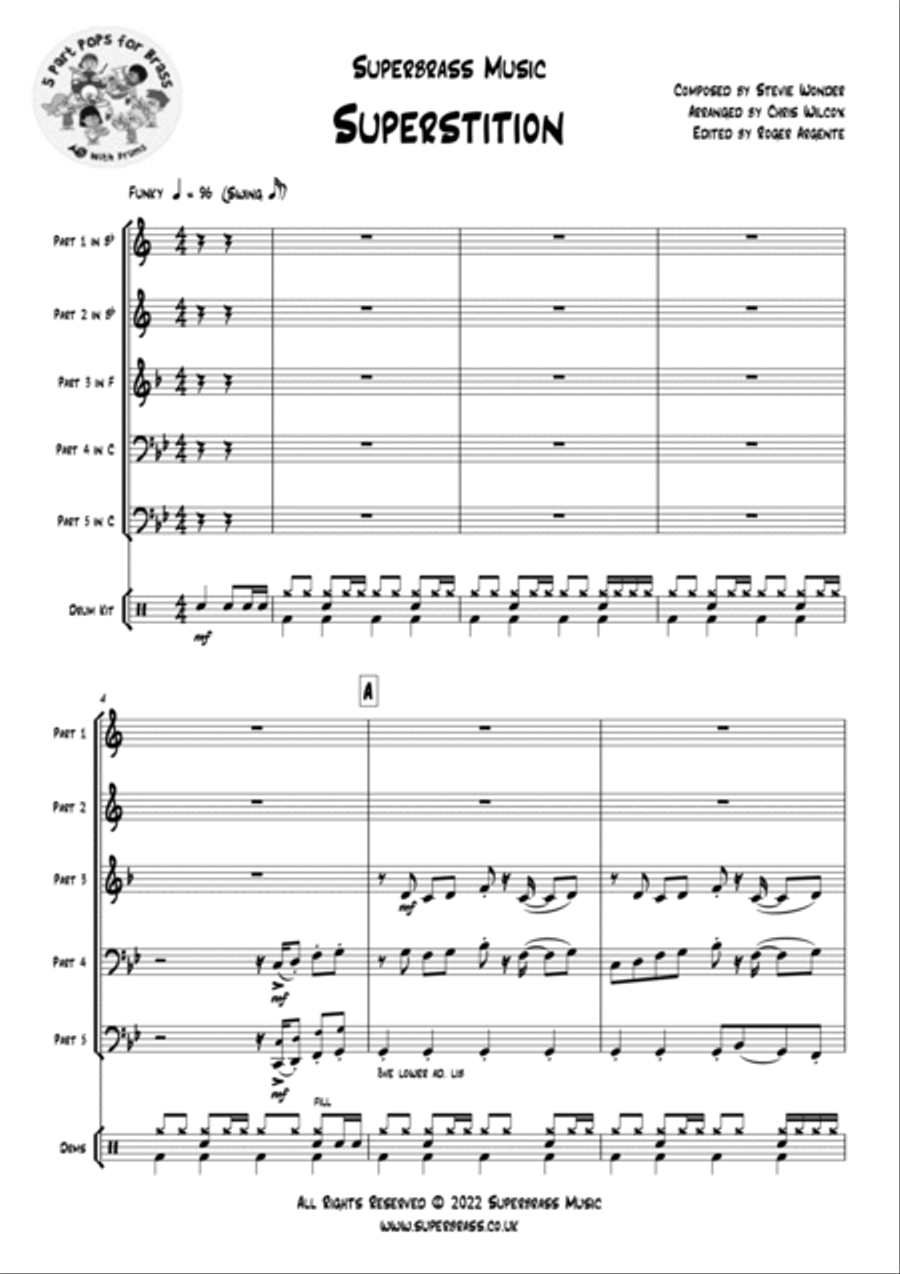Superstition Superstition Euphonium scores gallery preview page 3