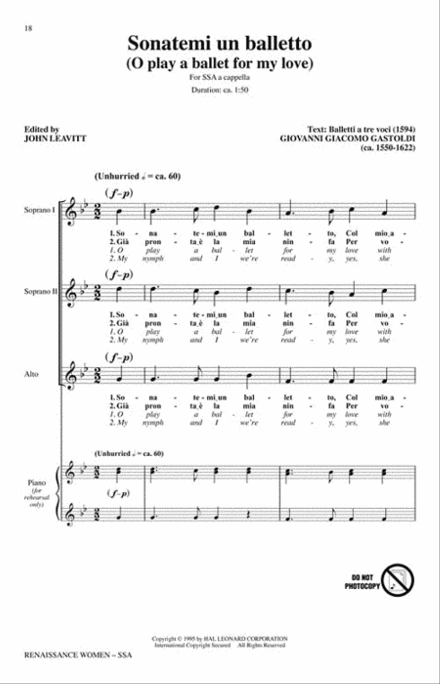 Renaissance Women SSA scores gallery preview page 5