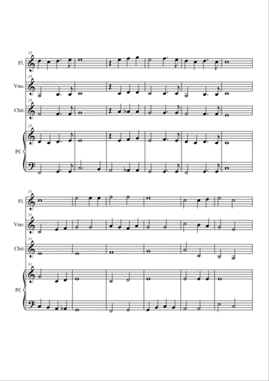 Dolce sentire. Quartet Small Ensemble scores gallery preview page 3