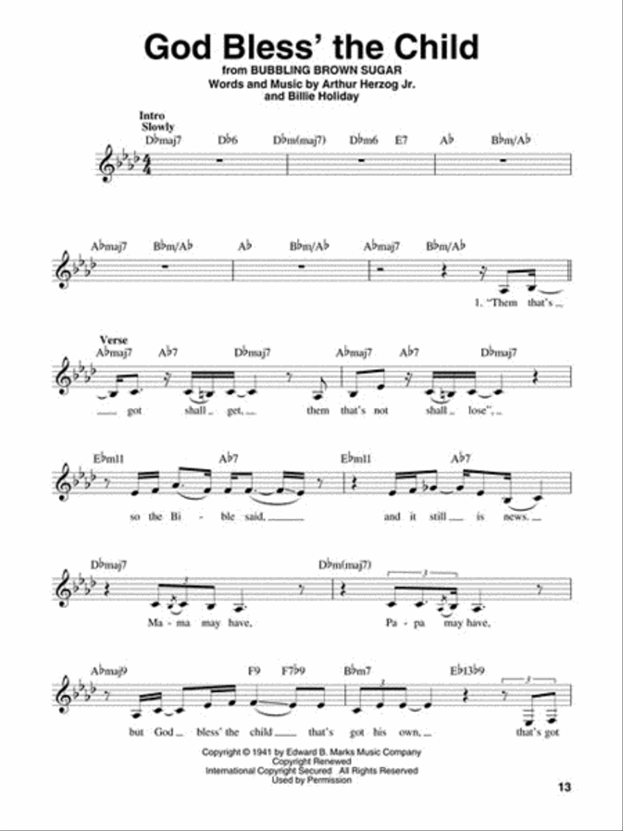 Billie Holiday Billie Holiday Voice scores gallery preview page 4