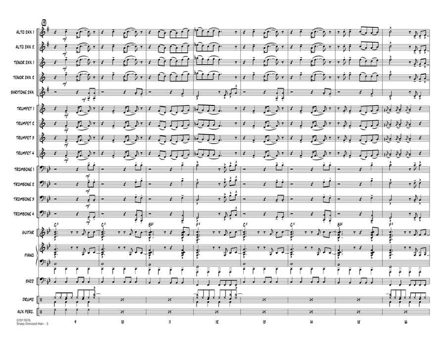 Sharp Dressed Man - Full Score Jazz Ensemble scores gallery preview page 3