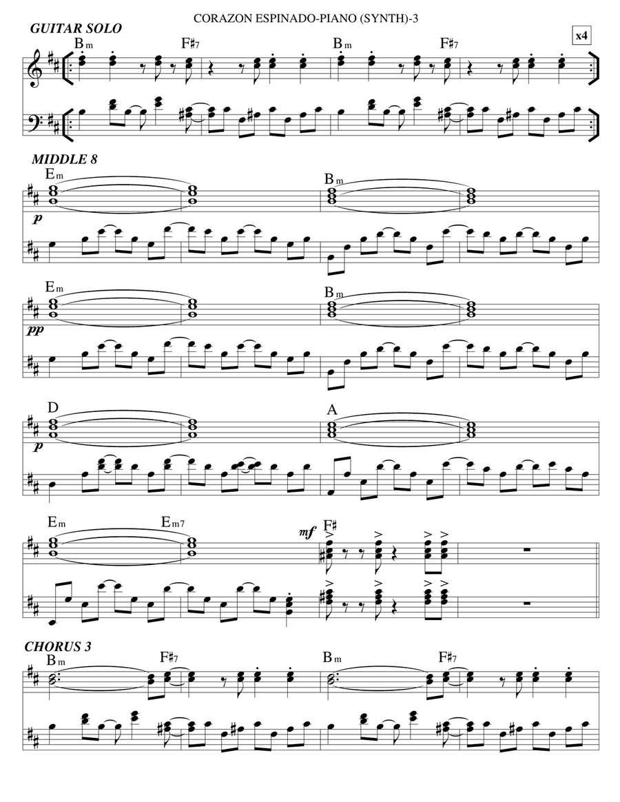Corazon Espinado Small Ensemble scores gallery preview page 3