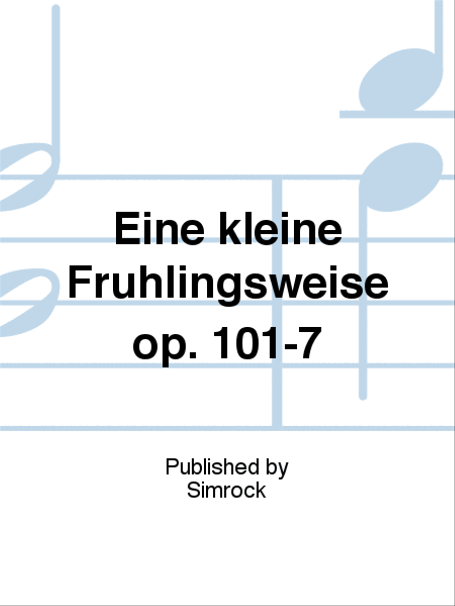Eine kleine Frühlingsweise op. 101-7 Medium Voice scores gallery preview page 1