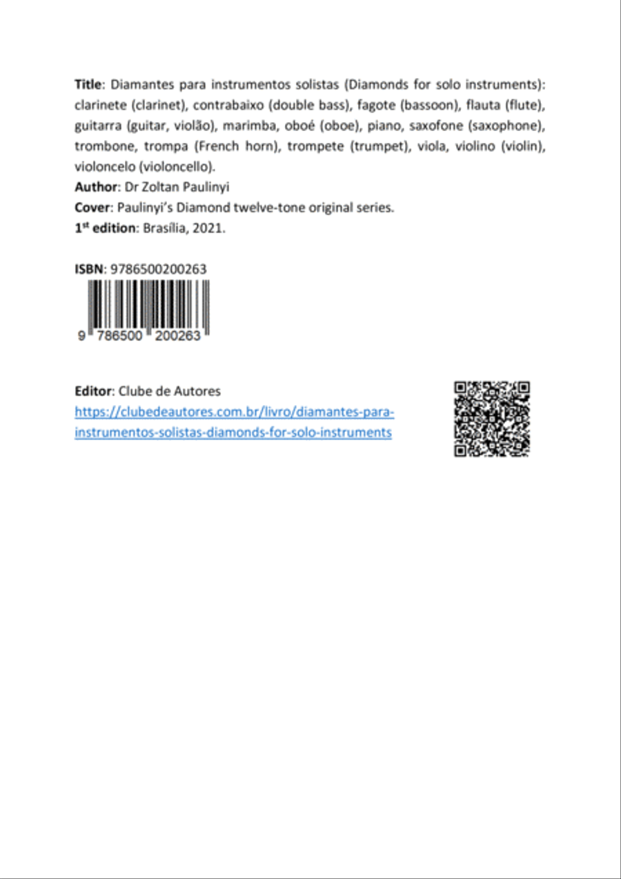 Diamantes para instrumentos solistas (Diamonds for solo instruments): 24 easy contemporary pieces fo Large Ensemble scores gallery preview page 4