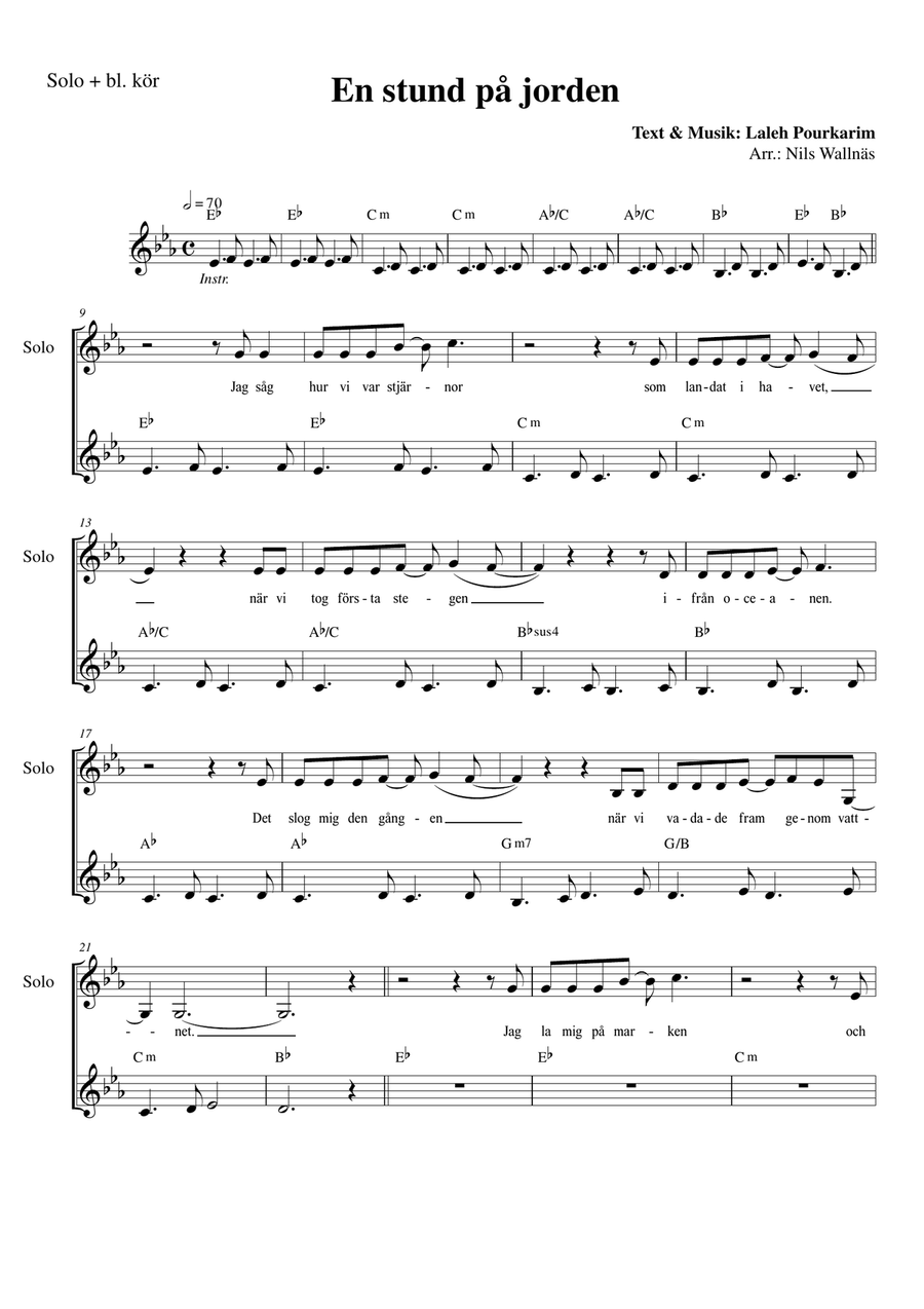En Stund Pa Jorden 4-Part scores gallery preview page 1