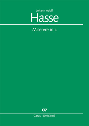 Book cover for Miserere in C minor